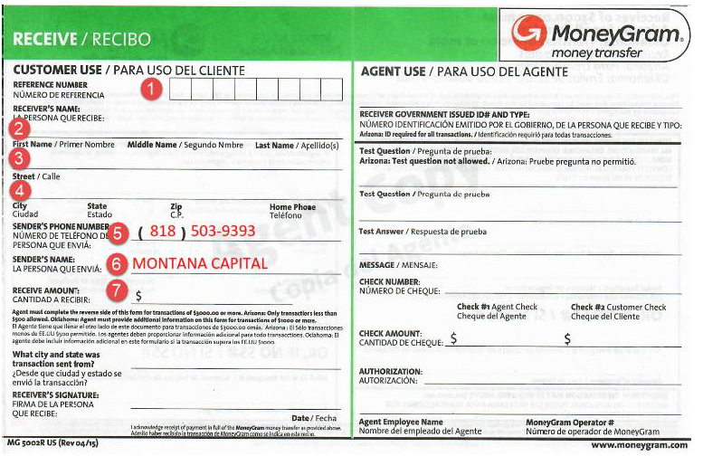 HOW TO FILL OUT MONEYGRAM GREEN FORM