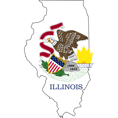 Illinois Flag, USA