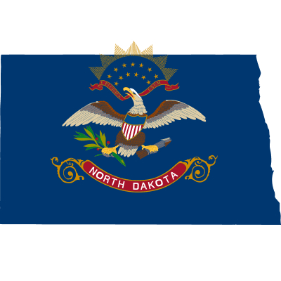 North-Dakota Flag, USA