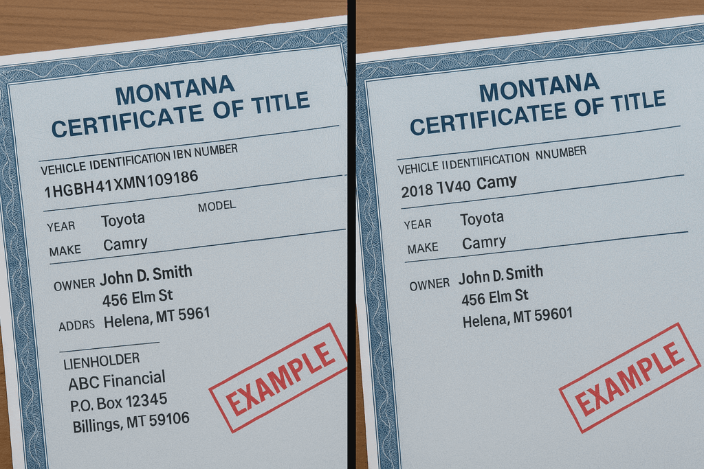 ar Title Before and After Lien Removal Illustration Only (Example Comparison)